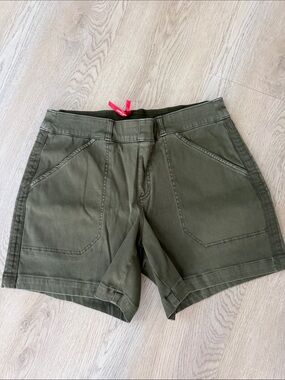 SPANX Olive Utility Pocket Shorts